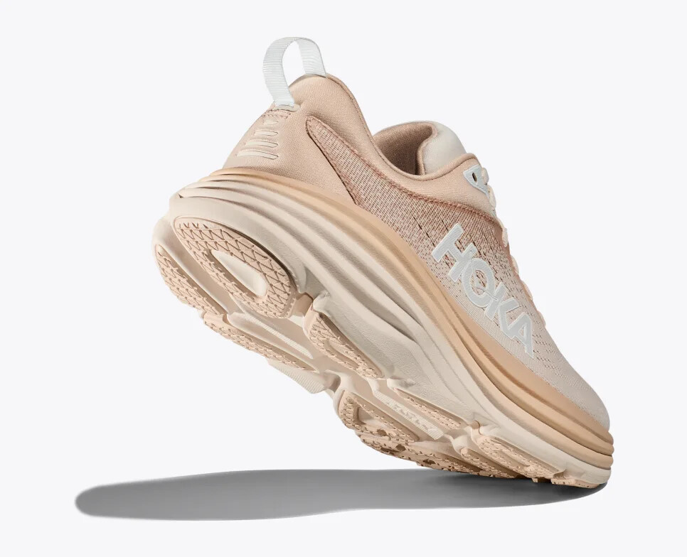 Pre-owned Hoka Bondi 8 Womens Running Shoes Shifting Sand Eggnog Beige Tan 1127952 Size