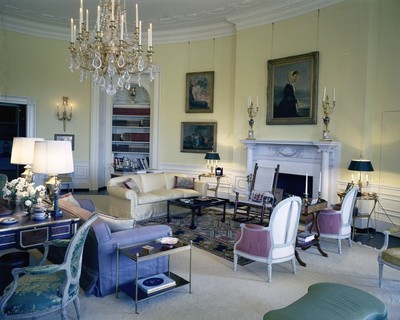 White House Yellow Oval Room during the Kennedy Administration Photo Print