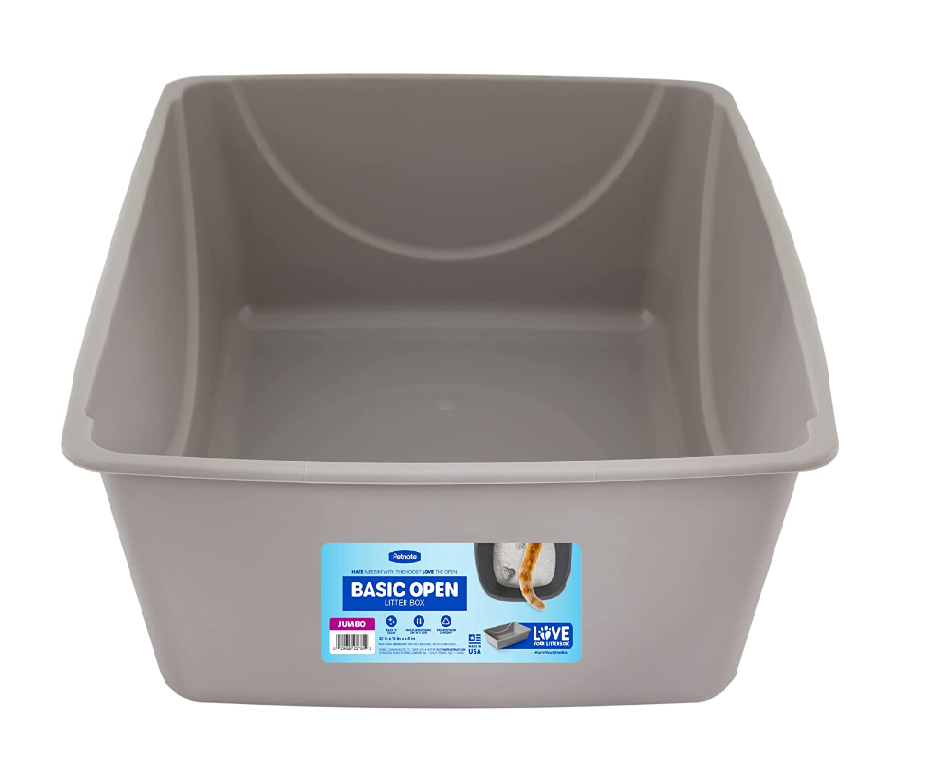 Petmate Open Cat Litter Box, Extra Large Nonstick Litter Pan