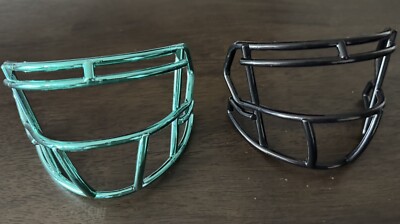 2 Riddell (Teal and Black) Football Speed Mini Helmet Face Masks - Brand New