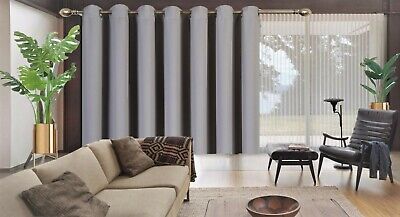Extra wide window curtain door panel room divider 100% blackout thermal K100 