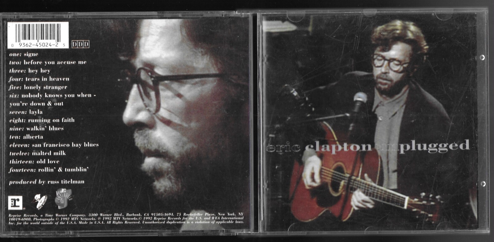 米CD Eric Clapton Unplugged UDSACD2224 Mobile Fidelity Sound Lab, Reprise Records /00150 Eric Clapton – Unplugged – SACD (Sony DADC Pressing, Hybrid