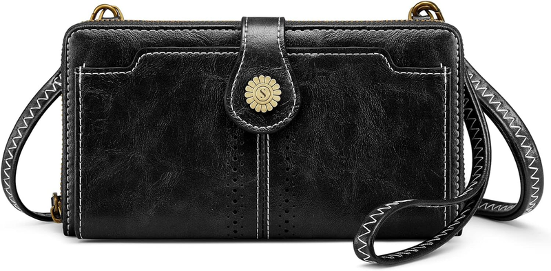 Women Crossbody Cellphone Purse RFID Blocking Shoulder Phone Bag Wristlet Wallet