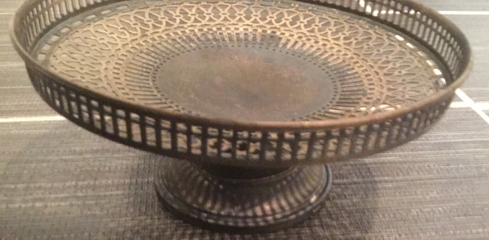 Wilcox & Wagoner Compote dish 3135- Antique & Pierced - American Sterling Silver