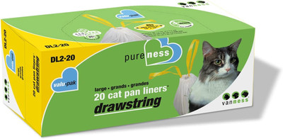 Large Drawstring Valu-Pak Cat Pan Liners, 20 Count