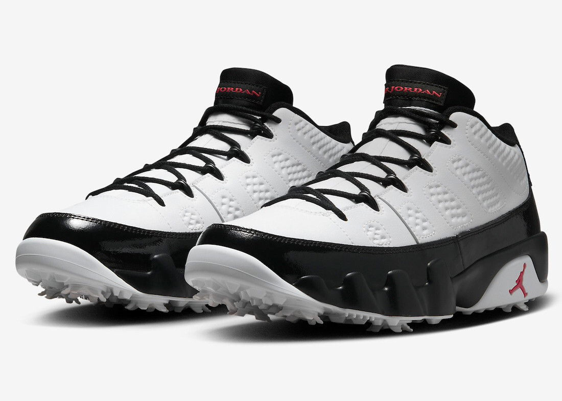 Nike Air Jordan 9 Retro Low Golf White Black Red Sneaker
