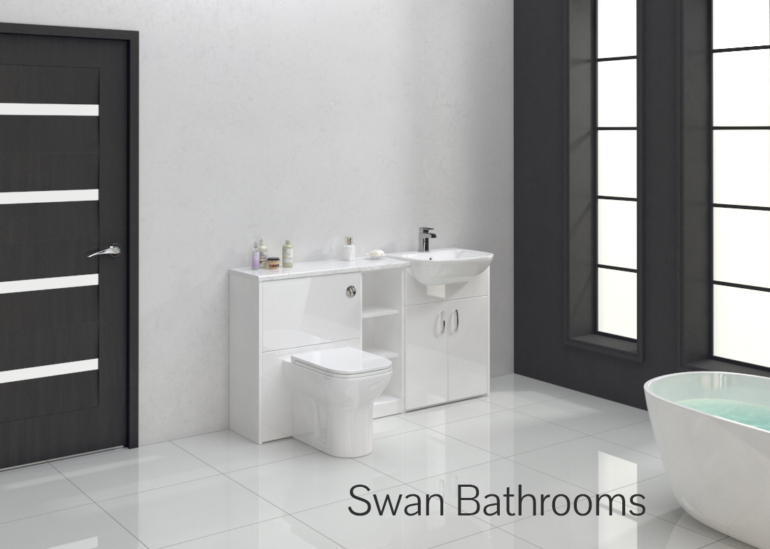 WHITE HI GLOSS BATHROOM FITTED FURNITURE 1600MM eBay