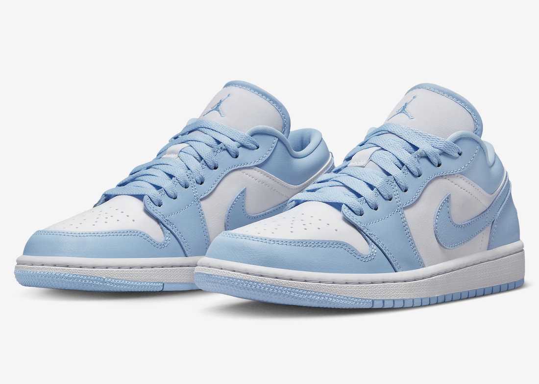 Pre-owned Jordan Nike Wmns  1 Low Aluminum Ice Blue Dc0774-141 Us 5-15 Brand