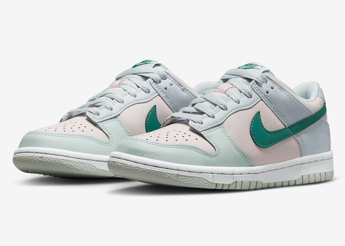 Nike Dunk Low (GS) Size 4Y Football Grey/Mineral Teal FD1232