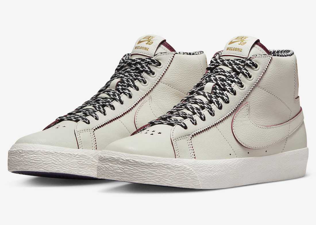 FQ0795-100 Welcome Skateboarding Nike SB Blazer Mid Sail