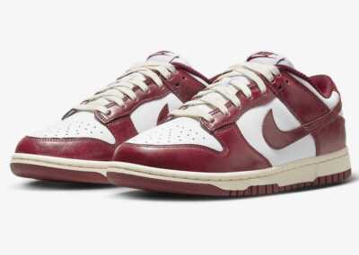 FJ4555-100 Nike Dunk Low PRM Team Red and White (Women's)