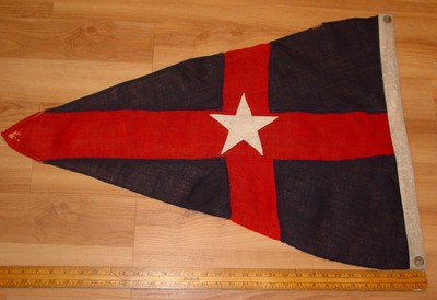 Old 1920s New York Yacht Club Burgee All Wool High Grade Bunting 32