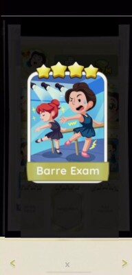 Monopoly Go 4 Star Card Barre Exam  12-6 