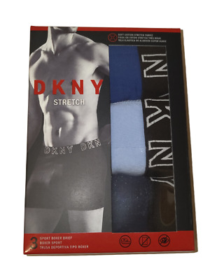 NEW 3 Pack DKNY Sport COTTON Stretch Boxer Briefs FREE SHIPPING (2341)