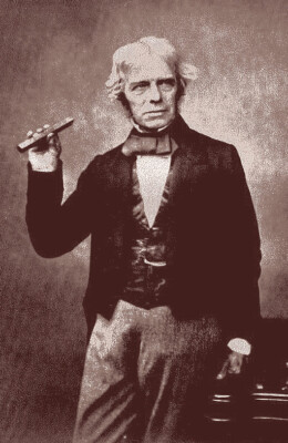 MICHAEL FARADAY *2X3 FRIDGE MAGNET* SCIENTIST PHYSICIST MAGNETIC FIELD CATHODE