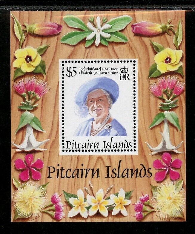 PITCAIRN 431, 1995 QUEEN MOTHER BIRTHDAY, S/S 0F 1, MNH (PIT017)