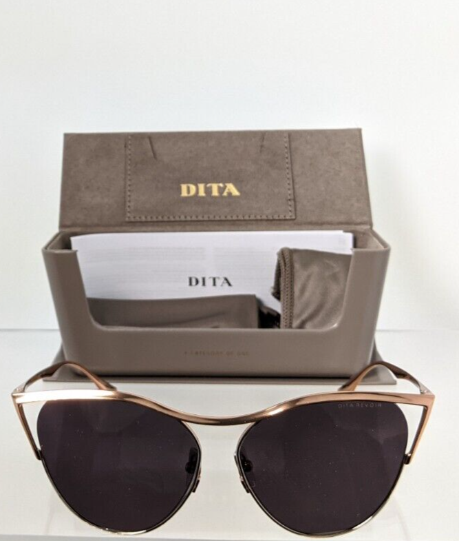 Pre-owned Dita Authentic  Sunglasses Revoir Dts 509-59-02 Rose Gold Frame In Brown