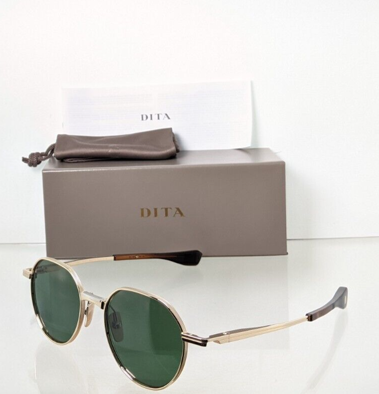 Pre-owned Dita Brand Authentic  Sunglasses Vers - One Dts 150 A 01 Gold 50mm Frame In Green