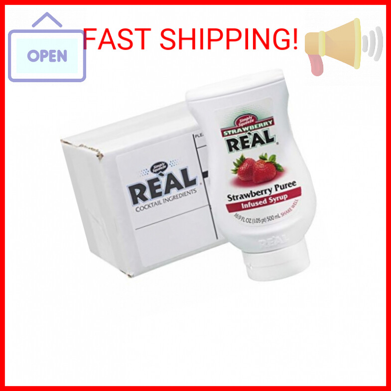 Strawberry Re&agrave;l, Strawberry Puree Infused Syrup, 16.9 FL OZ