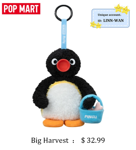 Baby Molly × Pingu Happy Fishing ぬいぐるみ Baby Molly × PINGU Happy Fishing Series Plush Confirmed
