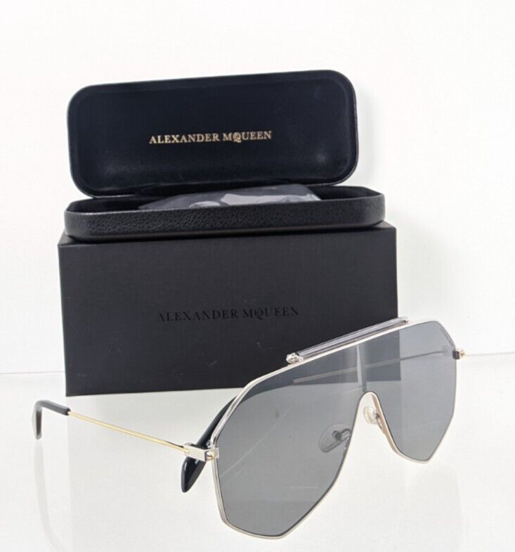 Pre-owned Alexander Mcqueen Brand Authentic  Sunglasses Am 0138 Silver 003 99mm Frame In Gray