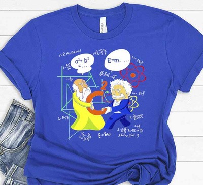 Pythagoras And Albert Einstein Math Teacher Funny Gift T-shirt