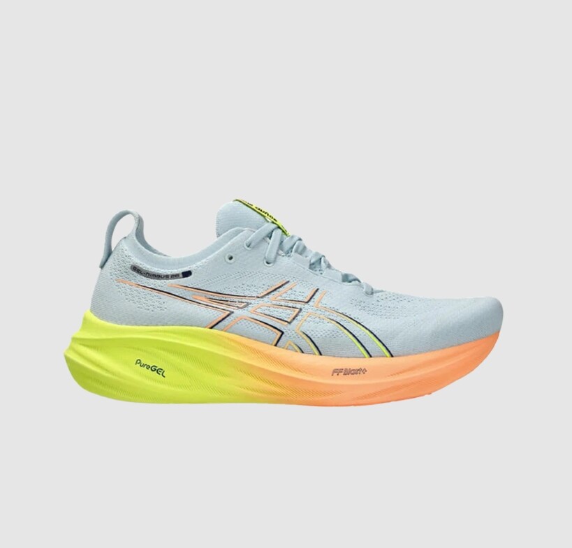 アシックス GEL-NIMBUS 26 Asics Gel-Nimbus 26 Paris Shoes - Cool Grey/ Safety Yellow