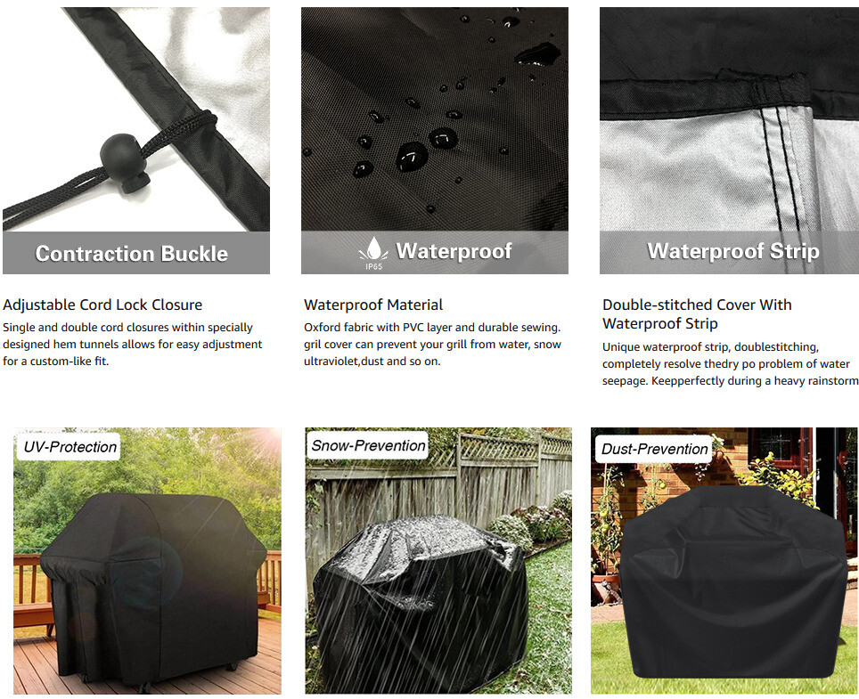 Garden BBQ Gas Grill Cover Barbecue Waterproof Outdoor Heavy Duty UV Protection