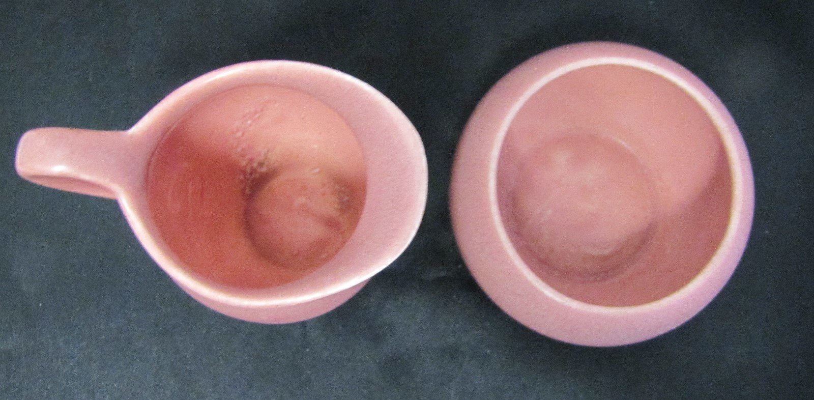 VHTF Vtg 1929 Rookwood Mini Cream & Sugar Set  547 Matte Pink/Rose VHTF EUC