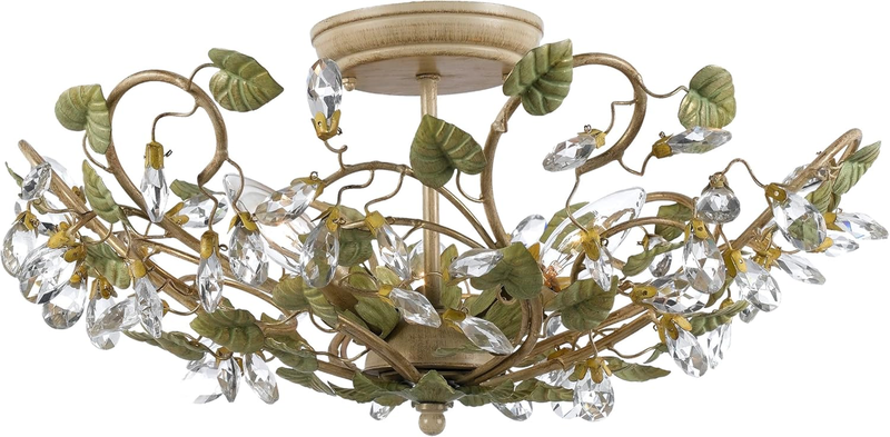 Josie 5 Light Champagne Green Tea Semi Flush Mount