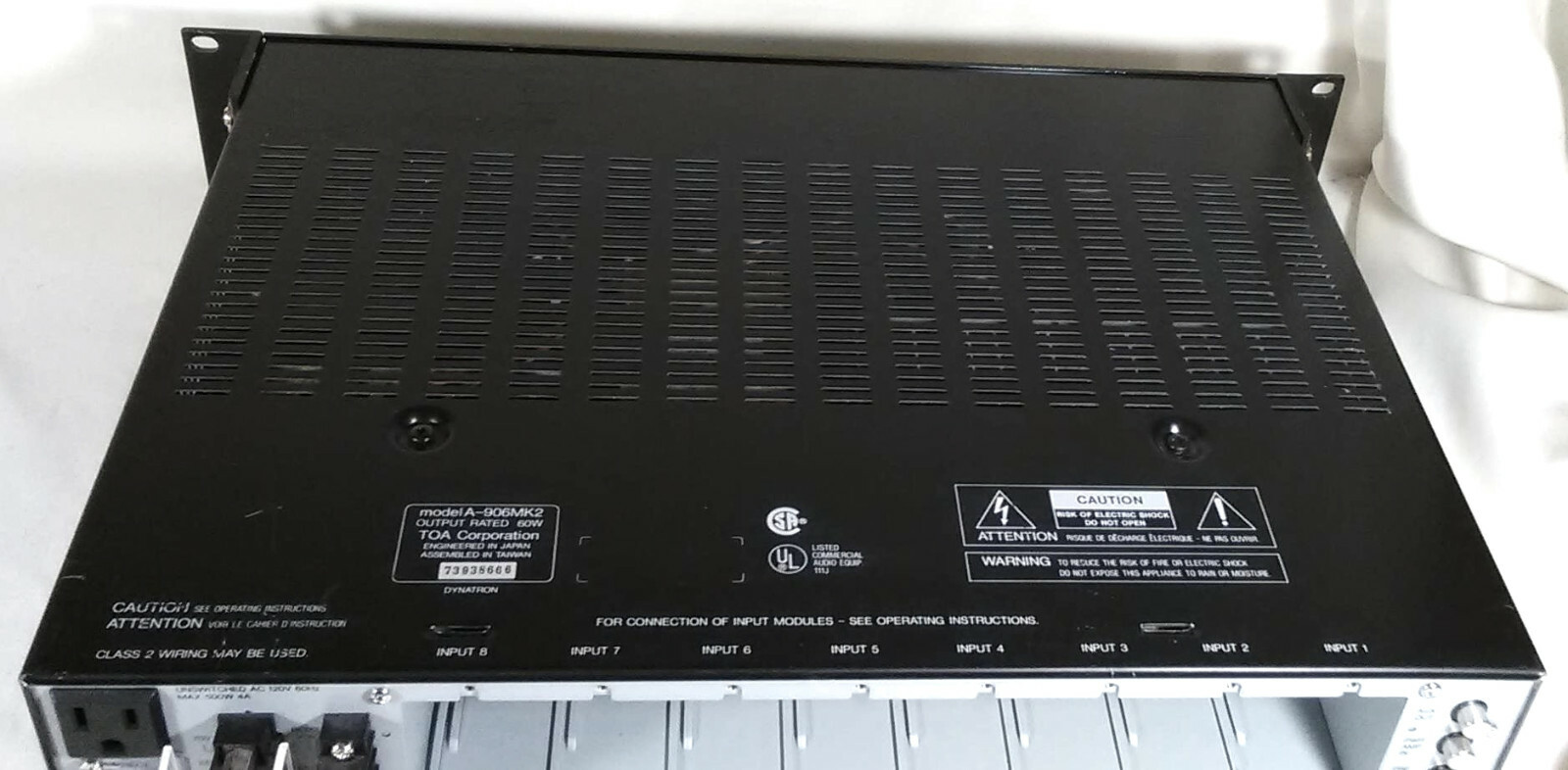 TOA MIXER AMPLIFIER 60W - A950 MK II WITH WARRANTY, SUPPLIED WITH 5 MODULES