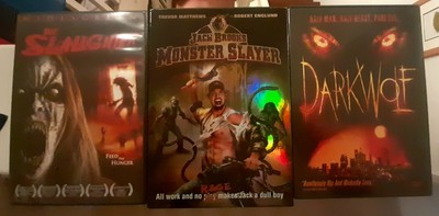 Darkwolf, Jack Brooks Monster Slayer and The Slaughter DVDs. Jaime Bergman.