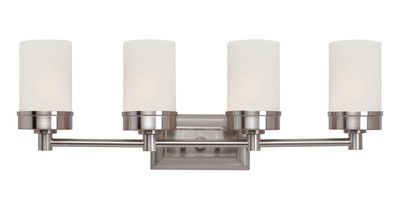 4-light Bath Bar With Frosted Shade