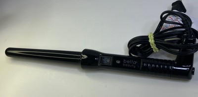 Bella Beauty Heat Style Ceramic Professional 1'' Black Curling Iron Waves