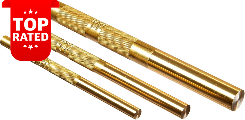 Pro 61360 3 Piece Brass Drift Punch Set Heavy Duty Tool Metalworking