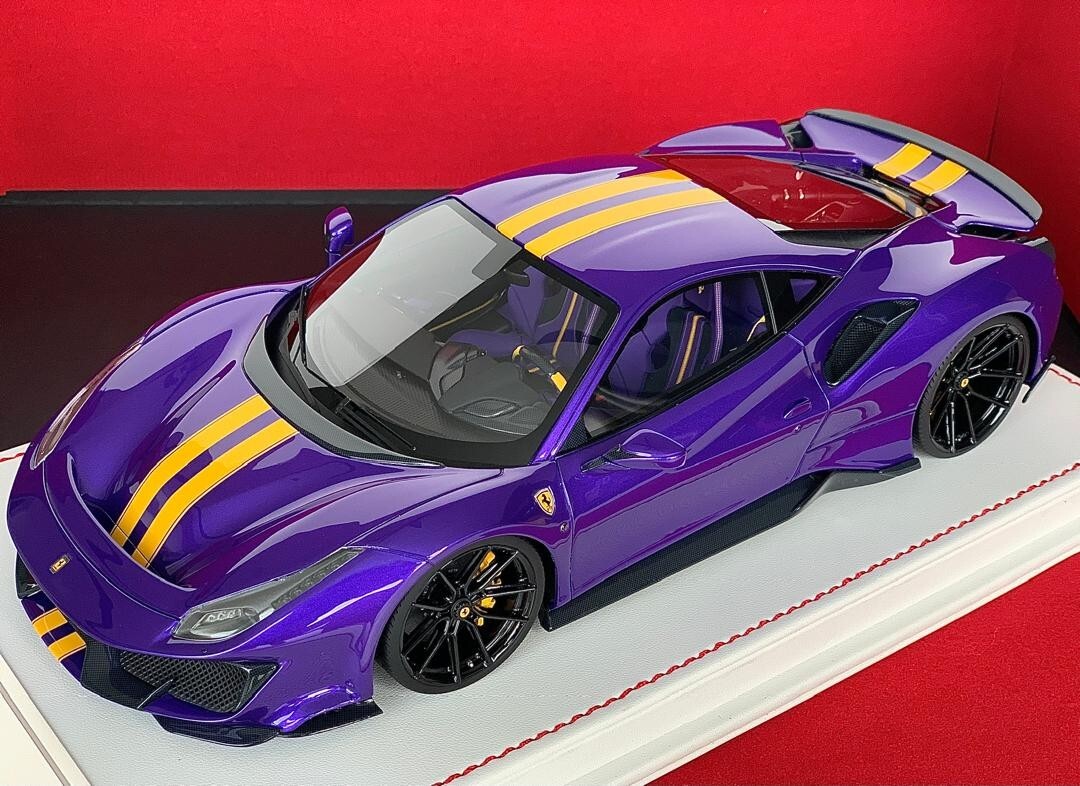 フェラーリ ミニカー 紫色 488pista 1/18 MR Ferrari 488 Pista Purple 03/20 Pcs | eBay