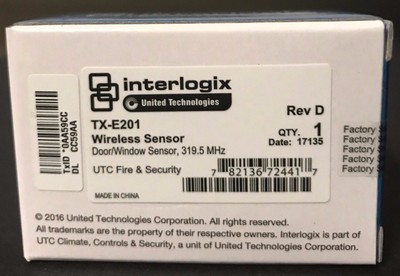 Brand New GE Interlogix TX-E201 Wireless Door Window Sensor, Magnet, XT, XTi