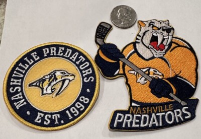 2-NASHVILLE PREDATORS Embroidered Iron On Patches  3 x 3''& 3.5 x 3.75  Awesome!