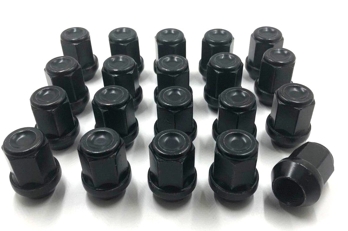 20 x ALLOY WHEEL NUTS BLACK M12 x 1.5 19MM HEX FOR FORD TRANSIT CONNECT