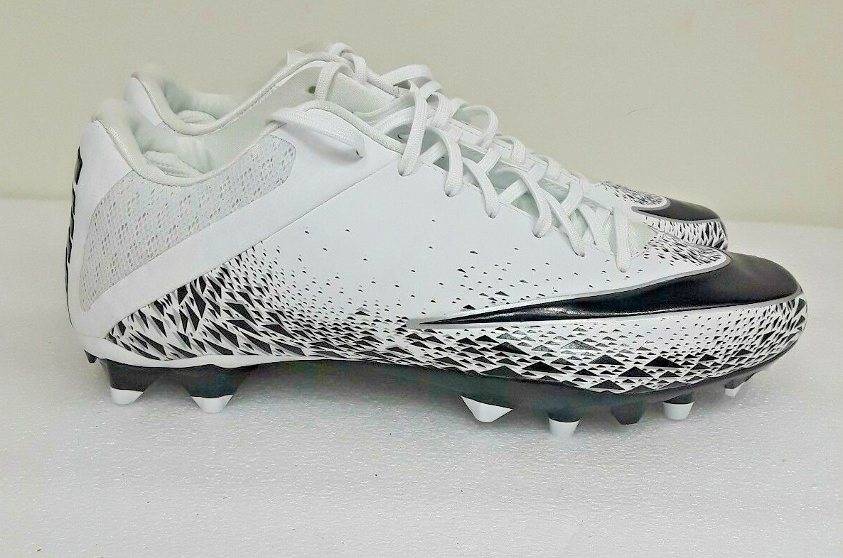 New Nike Vapor Speed 2 TD Football Cleats White Black 833380-100 sz 14 light