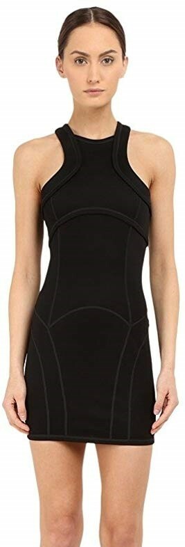 Dsquared2 Womens 167731 Womens Sleeveless Jersey Sheath Dress Black Size Large