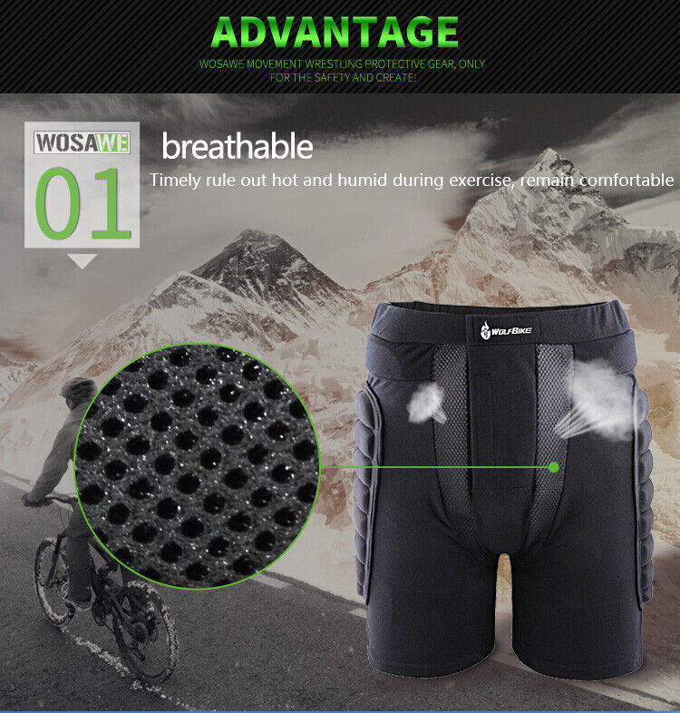 WOSAWE Motorcycle Full Body Hard Shell Chest Armor Protective Jacket Hip Shorts