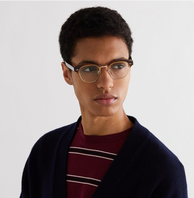 Pre-owned Oliver Peoples Cary Grant 2 Optical Frames In Emerald Bark Msrp$465 Great Gift In Clear
