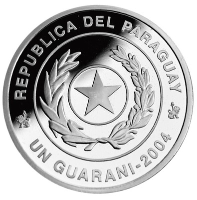 PARAGUAY 1 Guarani 2004 Silver Proof 'FIFA World Cup - Germany'