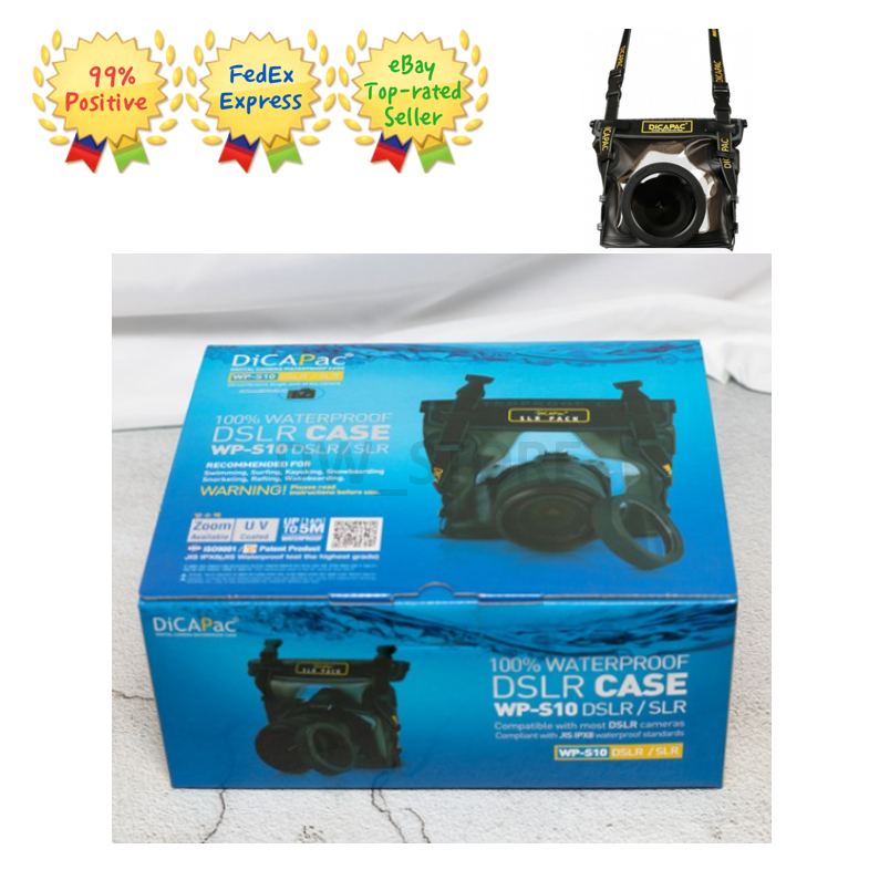 DiCAPac WP-S10 Waterproof case for SLR 5D A77 D7000 7D D4