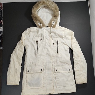 Zenana Outfitters Wasserab Weisender Winter Mantel Kapuze Damen Größe Klein 