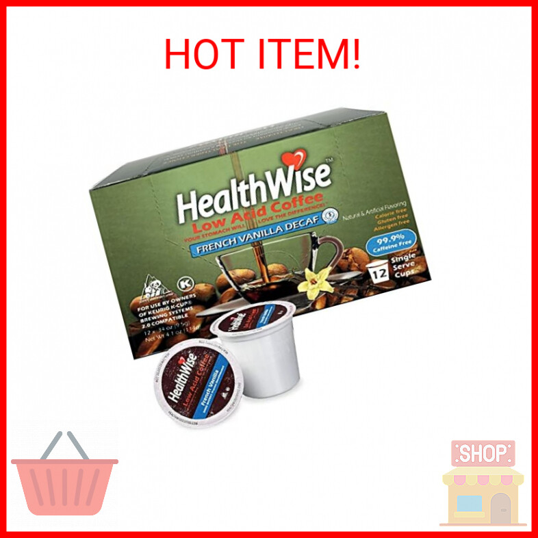 Healthwise French Vanilla Decaf Low Acid Coffee K-Cups - Swi