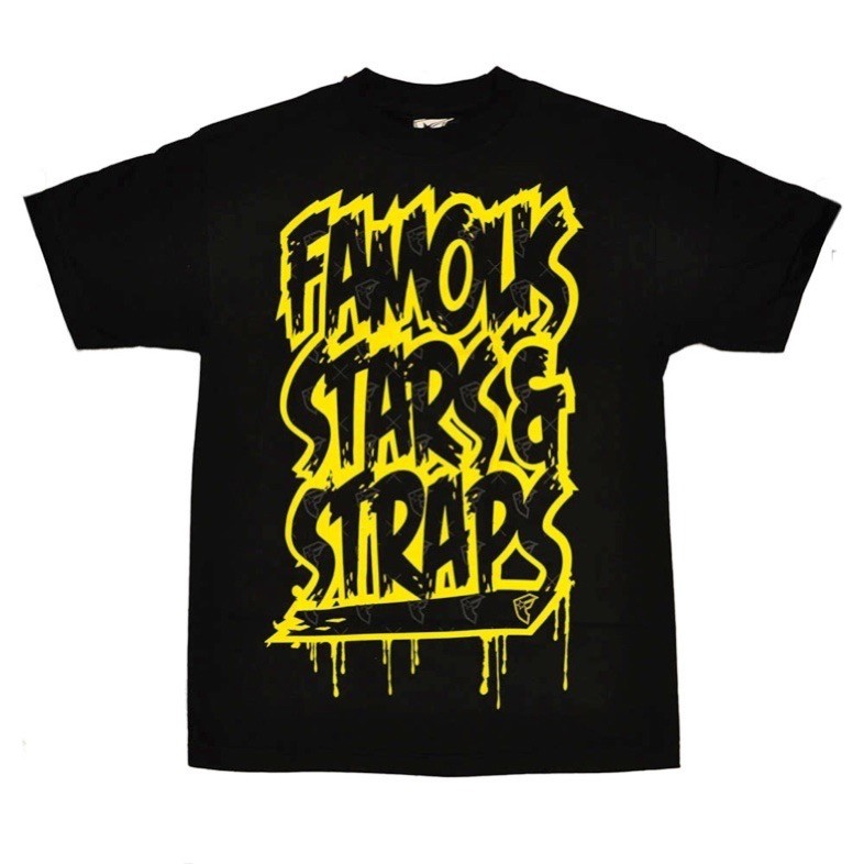 FAMOUS STARS /& STRAPS QUICK HIT T SHIRT BLACK
