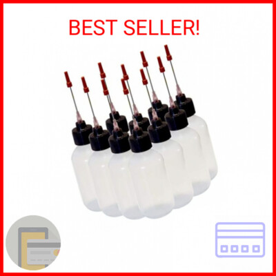 10-2oz Plastic Squeeze Bottles 1.5'' Stainless Applicators