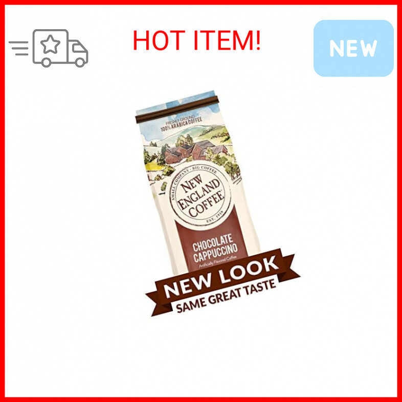 New England Coffee Chocolate Cappuccino Medium Roast Ground Coffee, 11oz